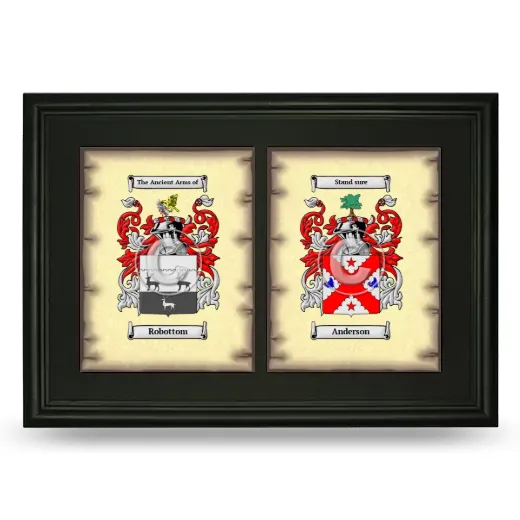 Double Coat of Arms Framed - Black
