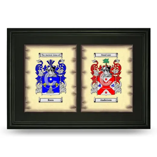 Double Coat of Arms Framed - Black