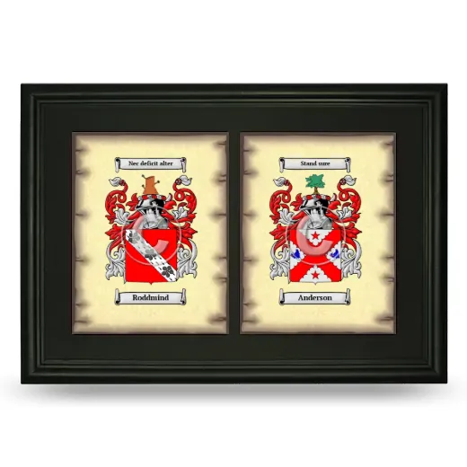 Double Coat of Arms Framed - Black