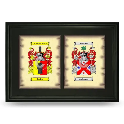 Double Coat of Arms Framed - Black