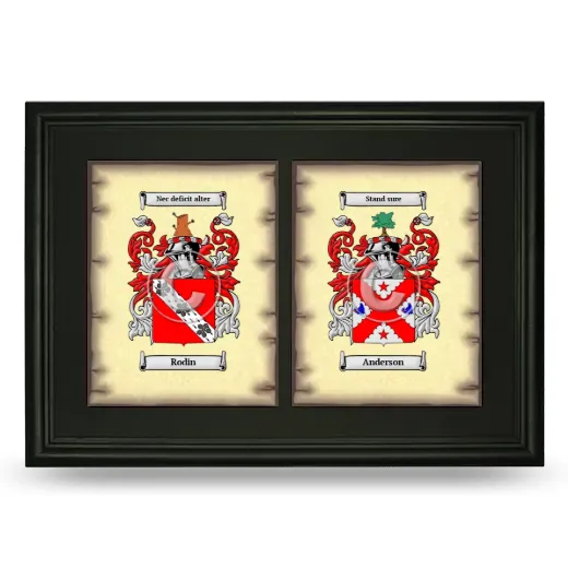 Double Coat of Arms Framed - Black