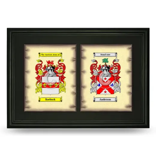 Double Coat of Arms Framed - Black