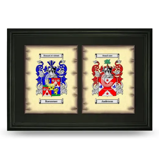 Double Coat of Arms Framed - Black