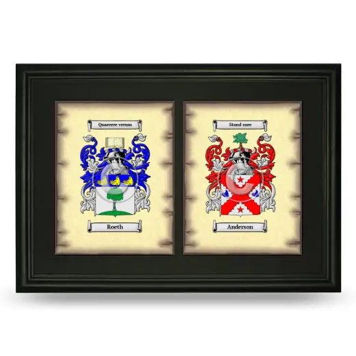 Double Coat of Arms Framed - Black