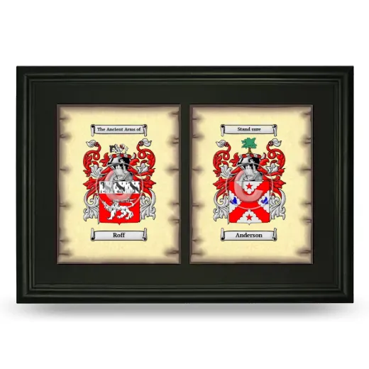 Double Coat of Arms Framed - Black