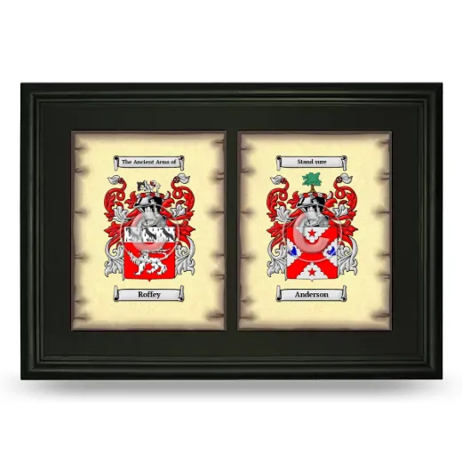Double Coat of Arms Framed - Black