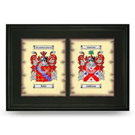 Double Coat of Arms Framed - Black