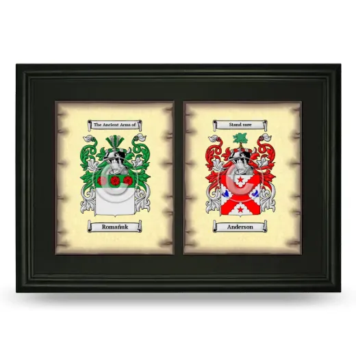 Double Coat of Arms Framed - Black