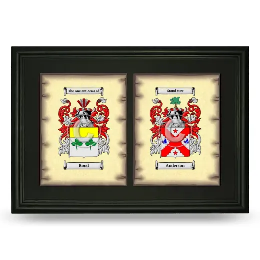 Double Coat of Arms Framed - Black