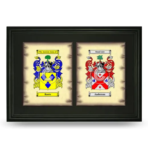 Double Coat of Arms Framed - Black