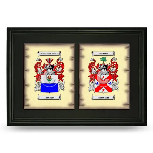 Double Coat of Arms Framed - Black
