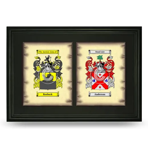 Double Coat of Arms Framed - Black