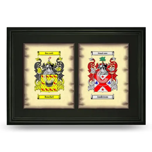 Double Coat of Arms Framed - Black