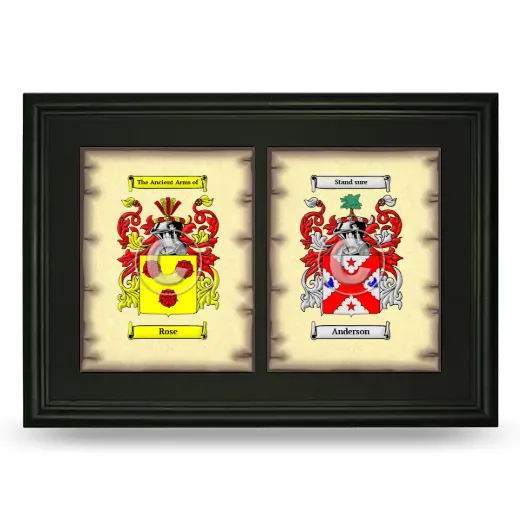 Double Coat of Arms Framed - Black