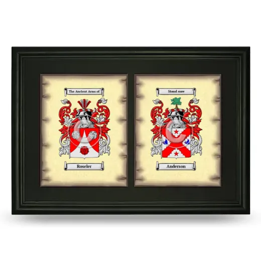 Double Coat of Arms Framed - Black