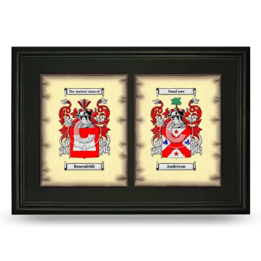 Double Coat of Arms Framed - Black