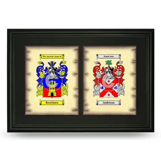 Double Coat of Arms Framed - Black