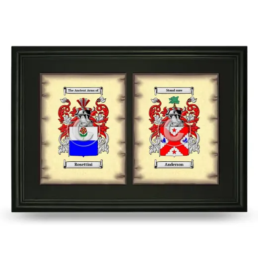 Double Coat of Arms Framed - Black