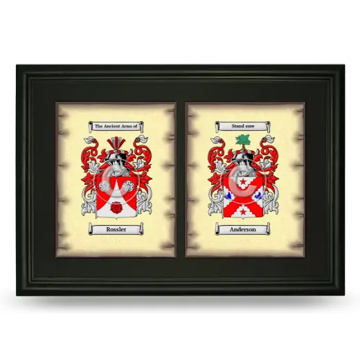 Double Coat of Arms Framed - Black