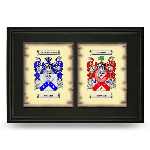 Double Coat of Arms Framed - Black