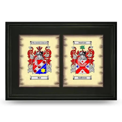 Double Coat of Arms Framed - Black