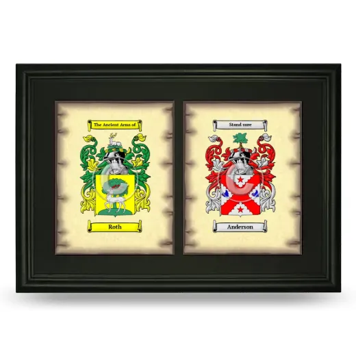 Double Coat of Arms Framed - Black