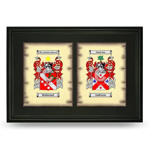 Double Coat of Arms Framed - Black