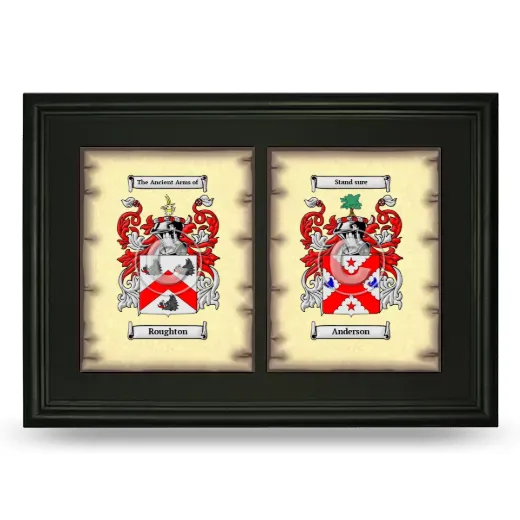 Double Coat of Arms Framed - Black