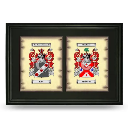 Double Coat of Arms Framed - Black