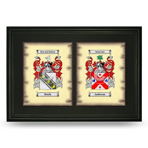 Double Coat of Arms Framed - Black