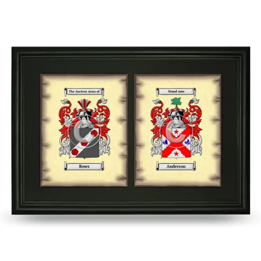 Double Coat of Arms Framed - Black