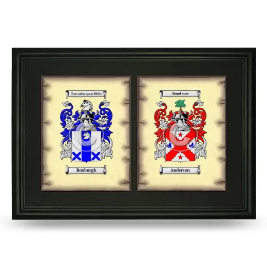 Double Coat of Arms Framed - Black