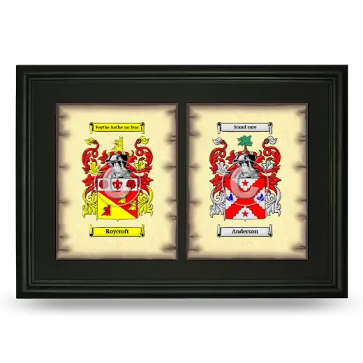 Double Coat of Arms Framed - Black