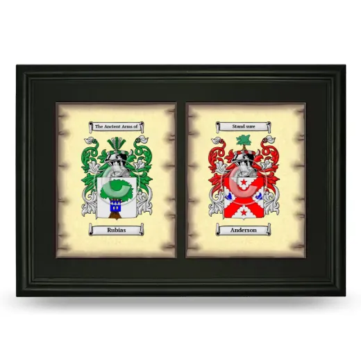 Double Coat of Arms Framed - Black
