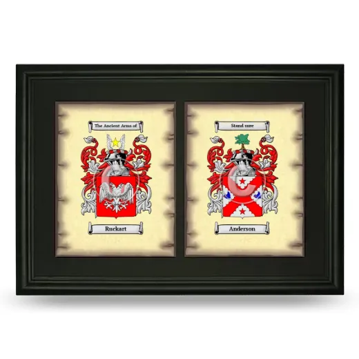 Double Coat of Arms Framed - Black