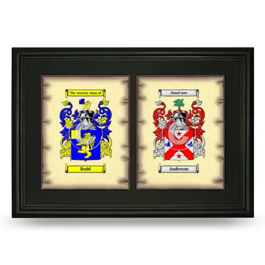 Double Coat of Arms Framed - Black