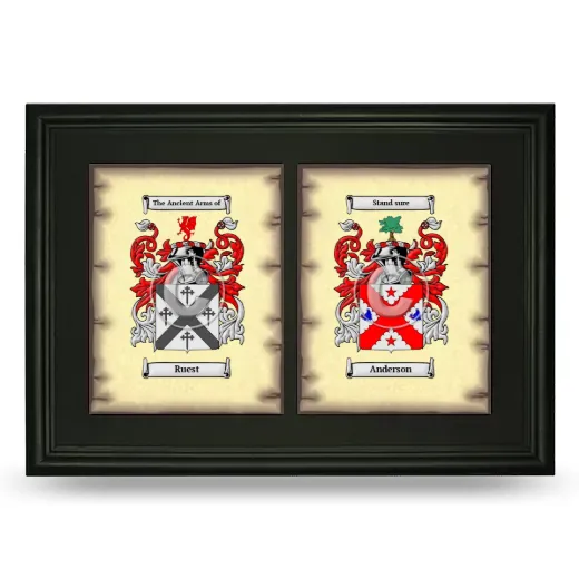 Double Coat of Arms Framed - Black