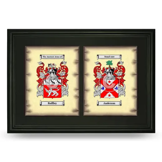 Double Coat of Arms Framed - Black