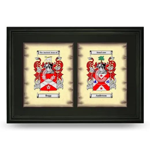 Double Coat of Arms Framed - Black