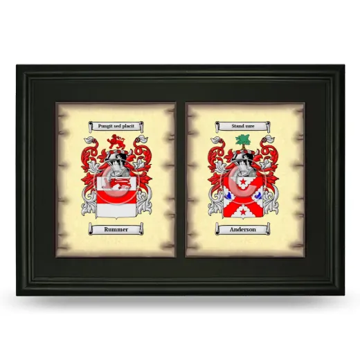 Double Coat of Arms Framed - Black