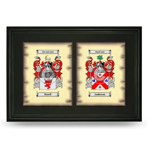 Double Coat of Arms Framed - Black