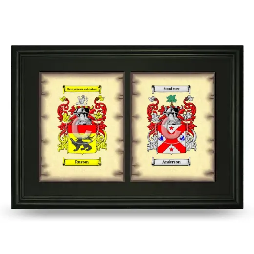 Double Coat of Arms Framed - Black