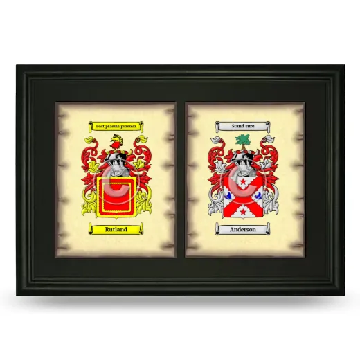 Double Coat of Arms Framed - Black