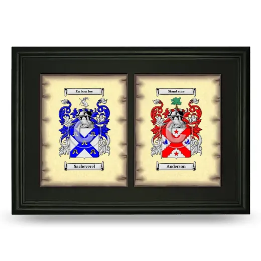 Double Coat of Arms Framed - Black