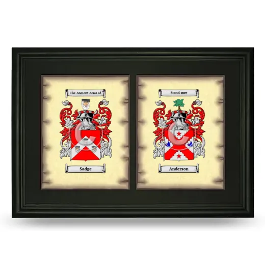 Double Coat of Arms Framed - Black