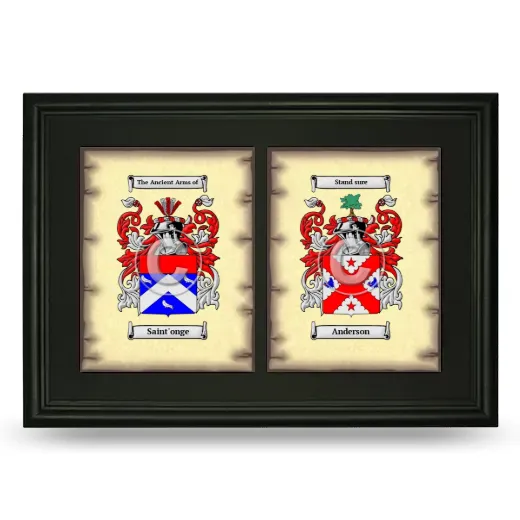 Double Coat of Arms Framed - Black