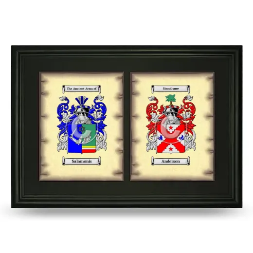 Double Coat of Arms Framed - Black