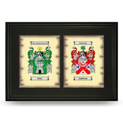 Double Coat of Arms Framed - Black