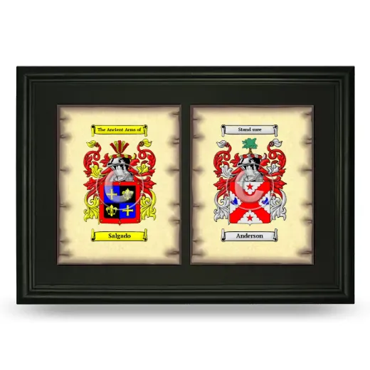 Double Coat of Arms Framed - Black