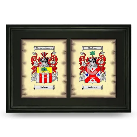 Double Coat of Arms Framed - Black